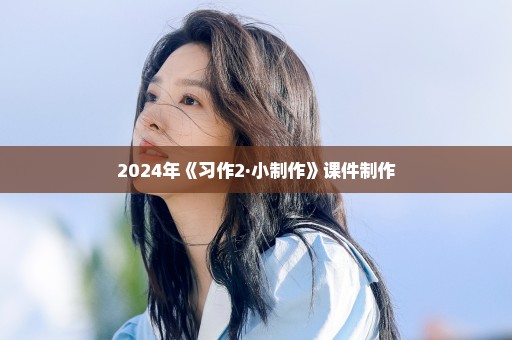 2024年《习作2·小制作》课件制作