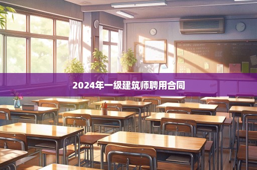 2024年一级建筑师聘用合同