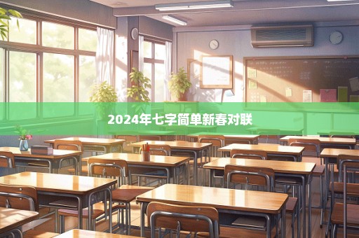 2024年七字简单新春对联