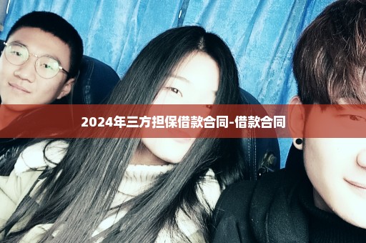 2024年三方担保借款合同-借款合同