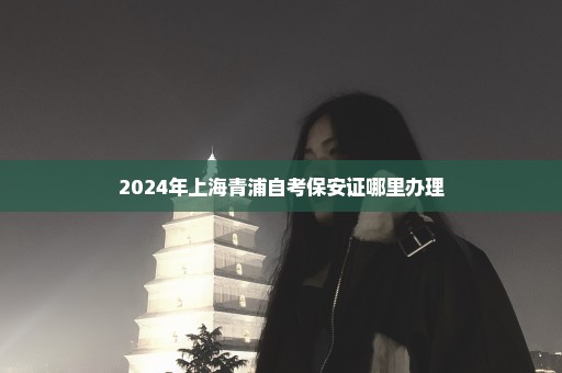 2024年上海青浦自考保安证哪里办理