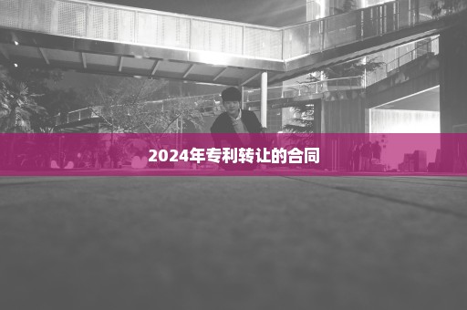 2024年专利转让的合同