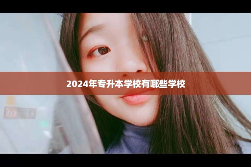 2024年专升本学校有哪些学校