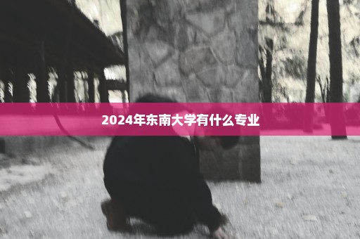 2024年东南大学有什么专业