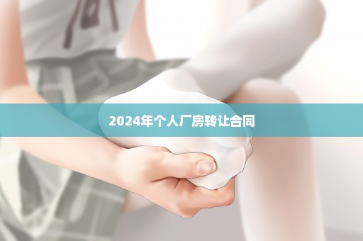 2024年个人厂房转让合同