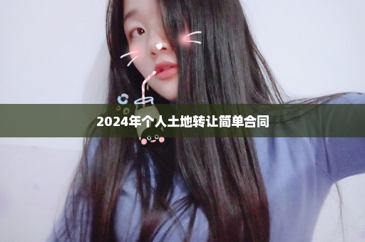 2024年个人土地转让简单合同