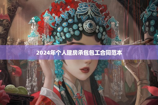 2024年个人建房承包包工合同范本