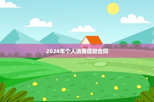 2024年个人消费借款合同