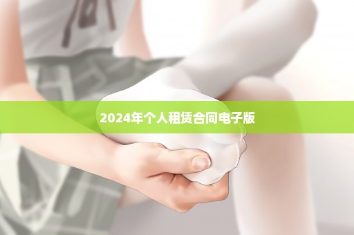 2024年个人租赁合同电子版