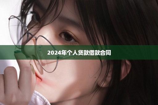 2024年个人贷款借款合同