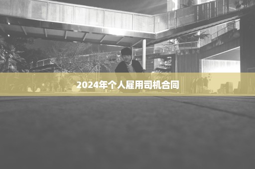 2024年个人雇用司机合同