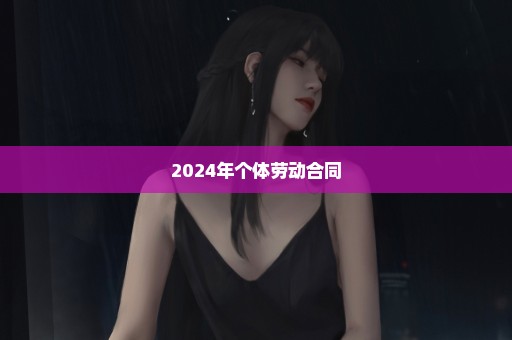 2024年个体劳动合同