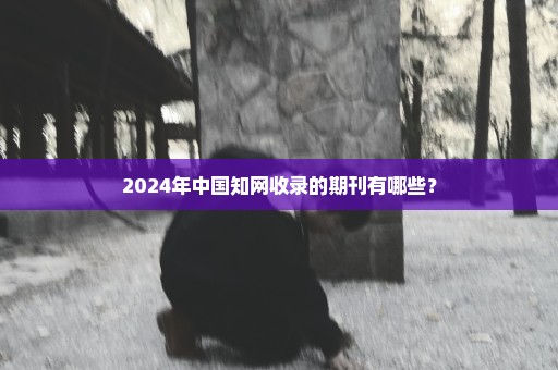 2024年中国知网收录的期刊有哪些？