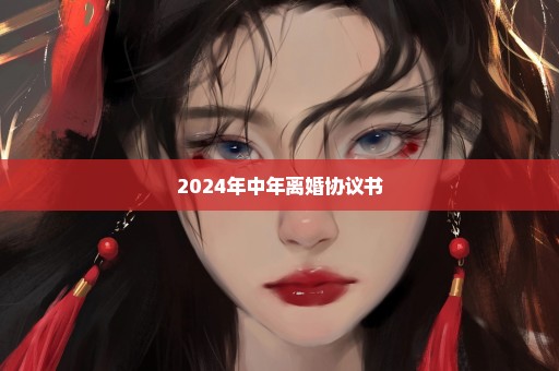 2024年中年离婚协议书