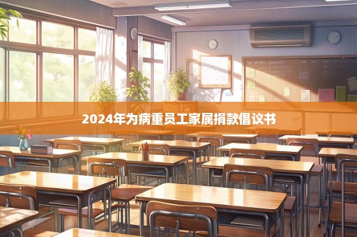 2024年为病重员工家属捐款倡议书