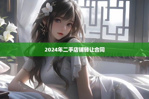 2024年二手店铺转让合同