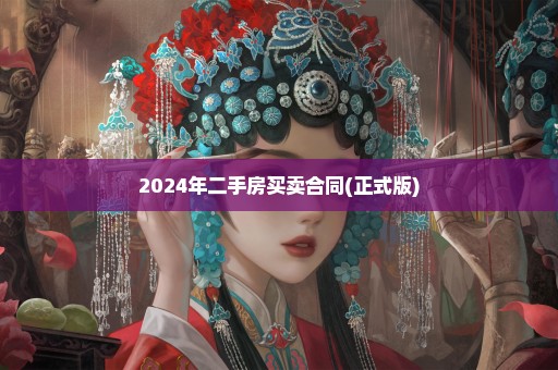 2024年二手房买卖合同(正式版)