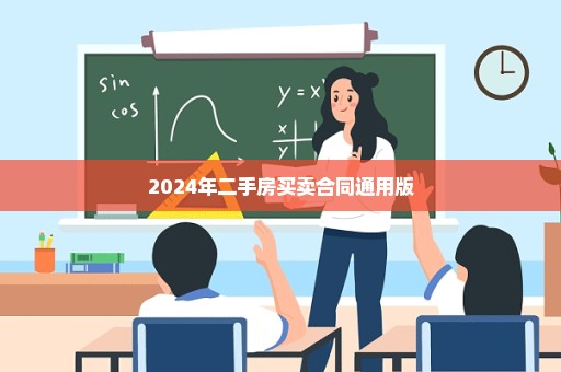 2024年二手房买卖合同通用版