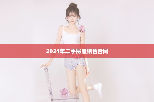 2024年二手房屋销售合同