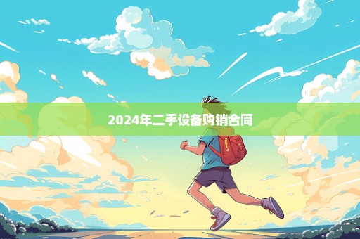 2024年二手设备购销合同