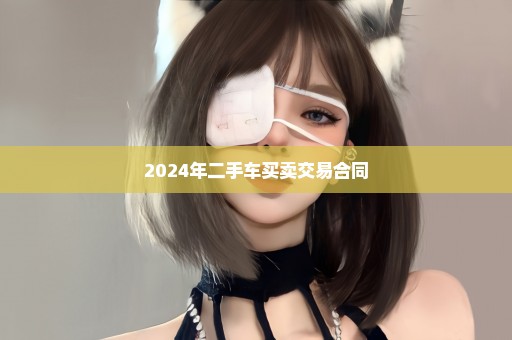 2024年二手车买卖交易合同