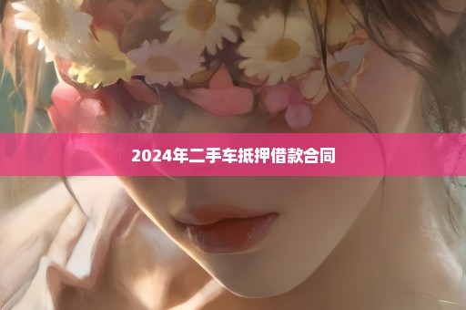 2024年二手车抵押借款合同