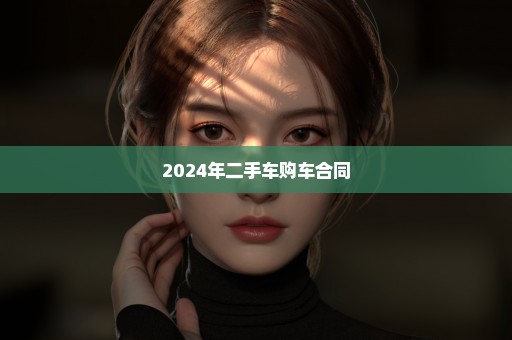 2024年二手车购车合同