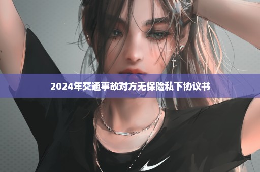 2024年交通事故对方无保险私下协议书