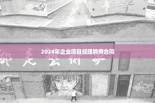 2024年企业项目经理聘用合同