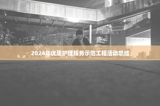 2024年优质护理服务示范工程活动总结