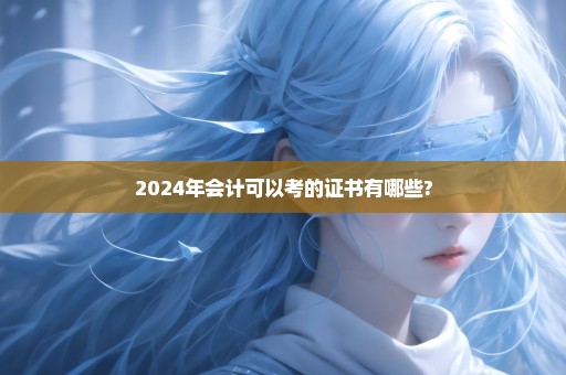 2024年会计可以考的证书有哪些?