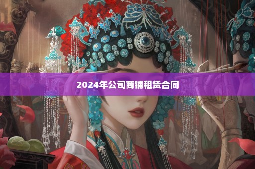 2024年公司商铺租赁合同