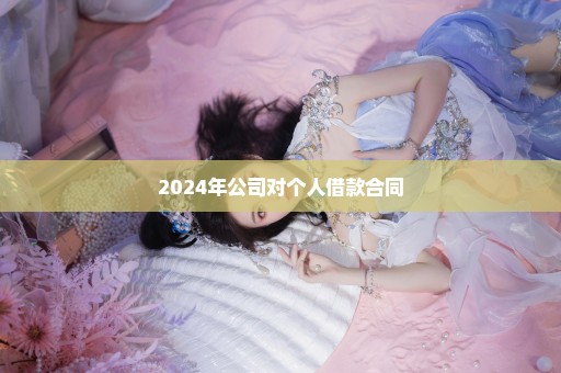 2024年公司对个人借款合同