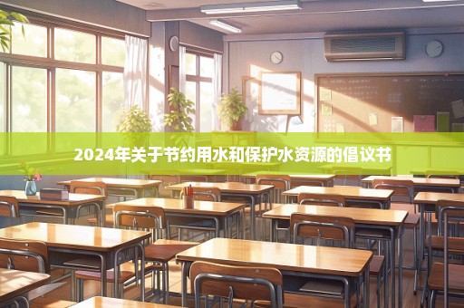 2024年关于节约用水和保护水资源的倡议书