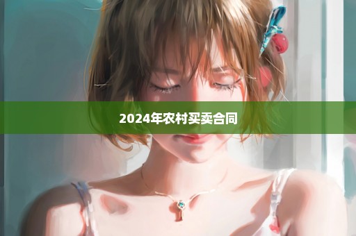 2024年农村买卖合同