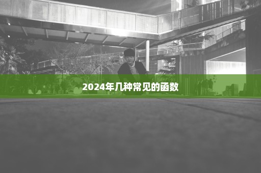 2024年几种常见的函数