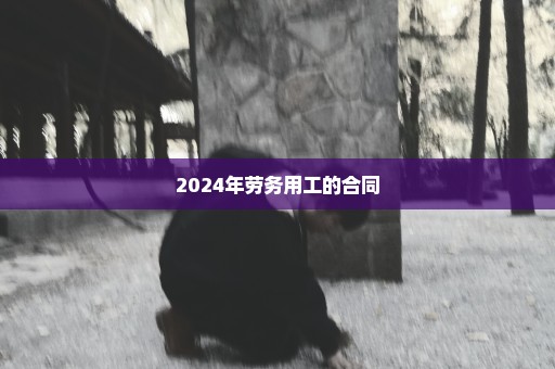 2024年劳务用工的合同