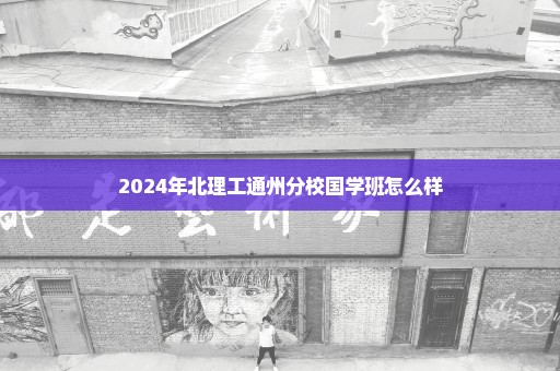 2024年北理工通州分校国学班怎么样