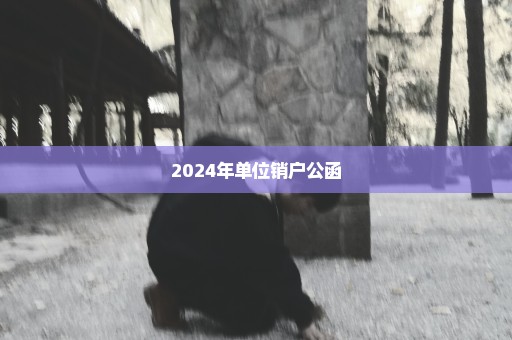 2024年单位销户公函