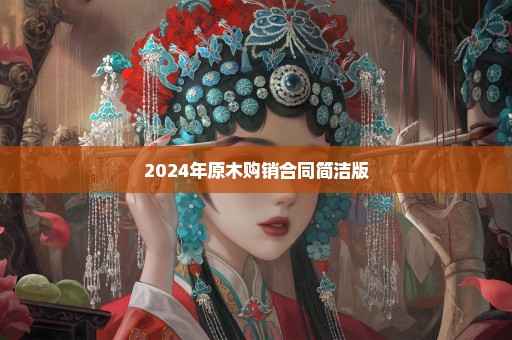 2024年原木购销合同简洁版