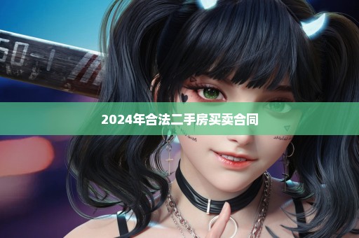 2024年合法二手房买卖合同