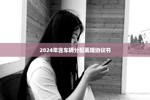 2024年含车辆分配离婚协议书