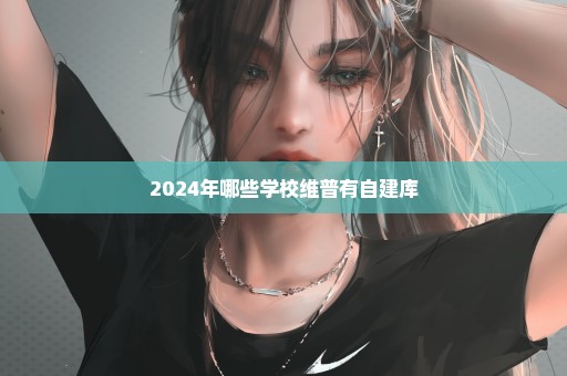 2024年哪些学校维普有自建库