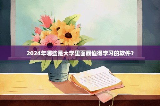 2024年哪些是大学里面最值得学习的软件？