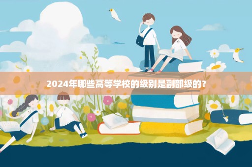 2024年哪些高等学校的级别是副部级的？