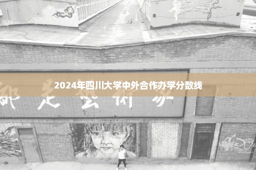 2024年四川大学中外合作办学分数线