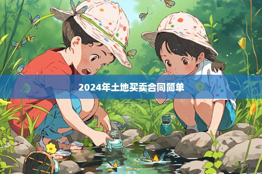 2024年土地买卖合同简单