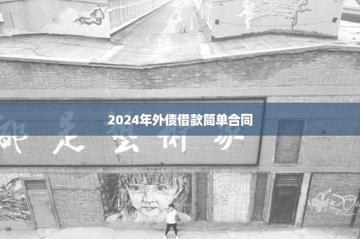 2024年外债借款简单合同