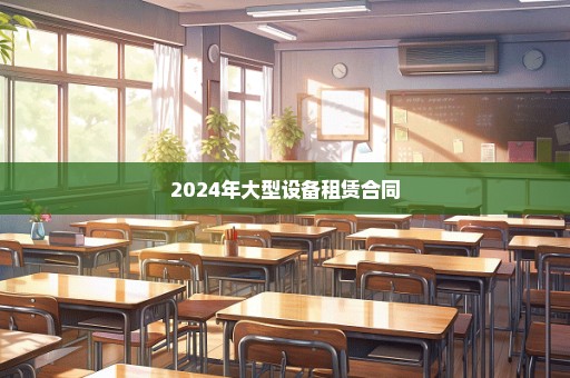 2024年大型设备租赁合同