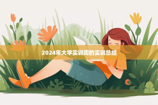 2024年大学实训周的实训总结